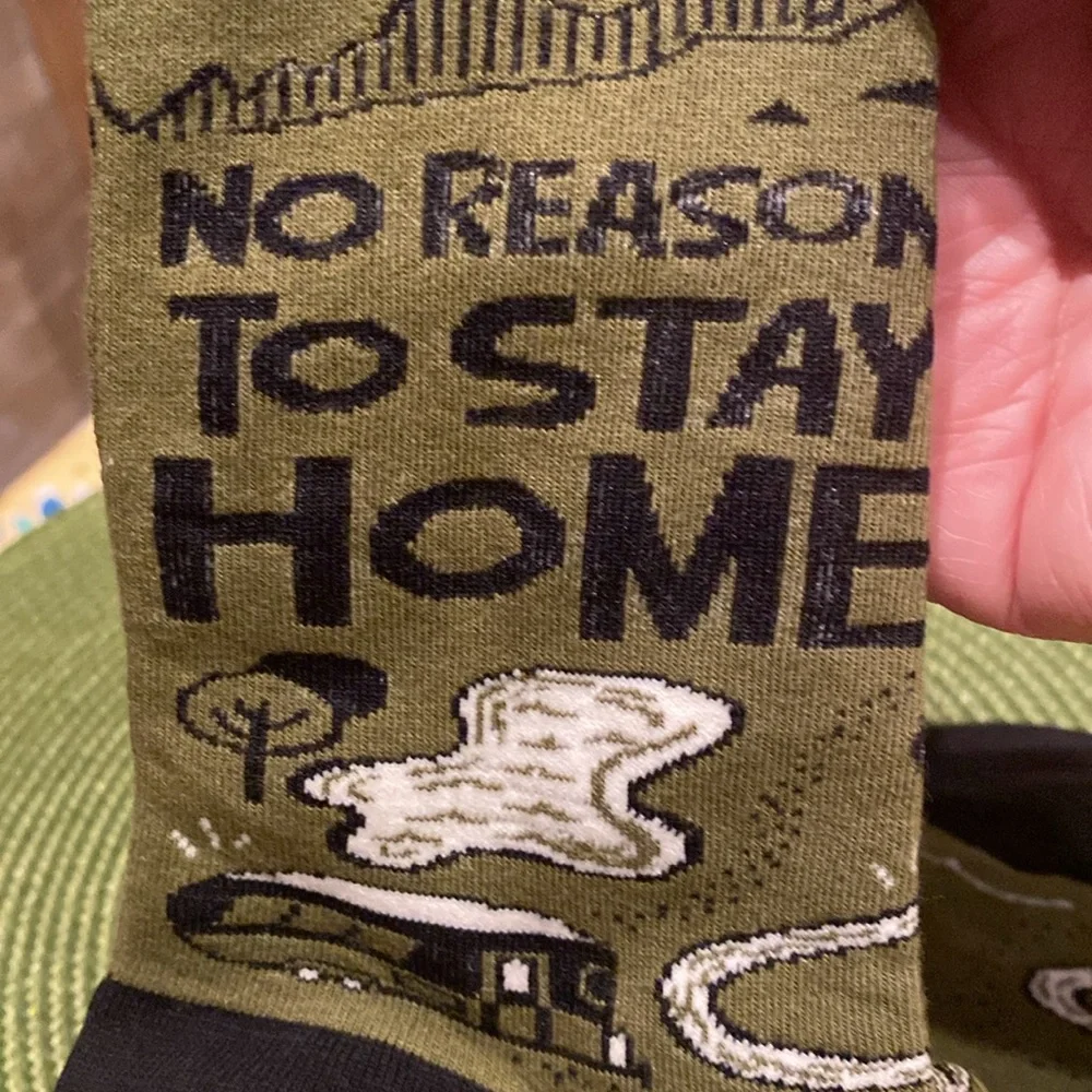 New LOL socks, no reason to stay home Camping socks